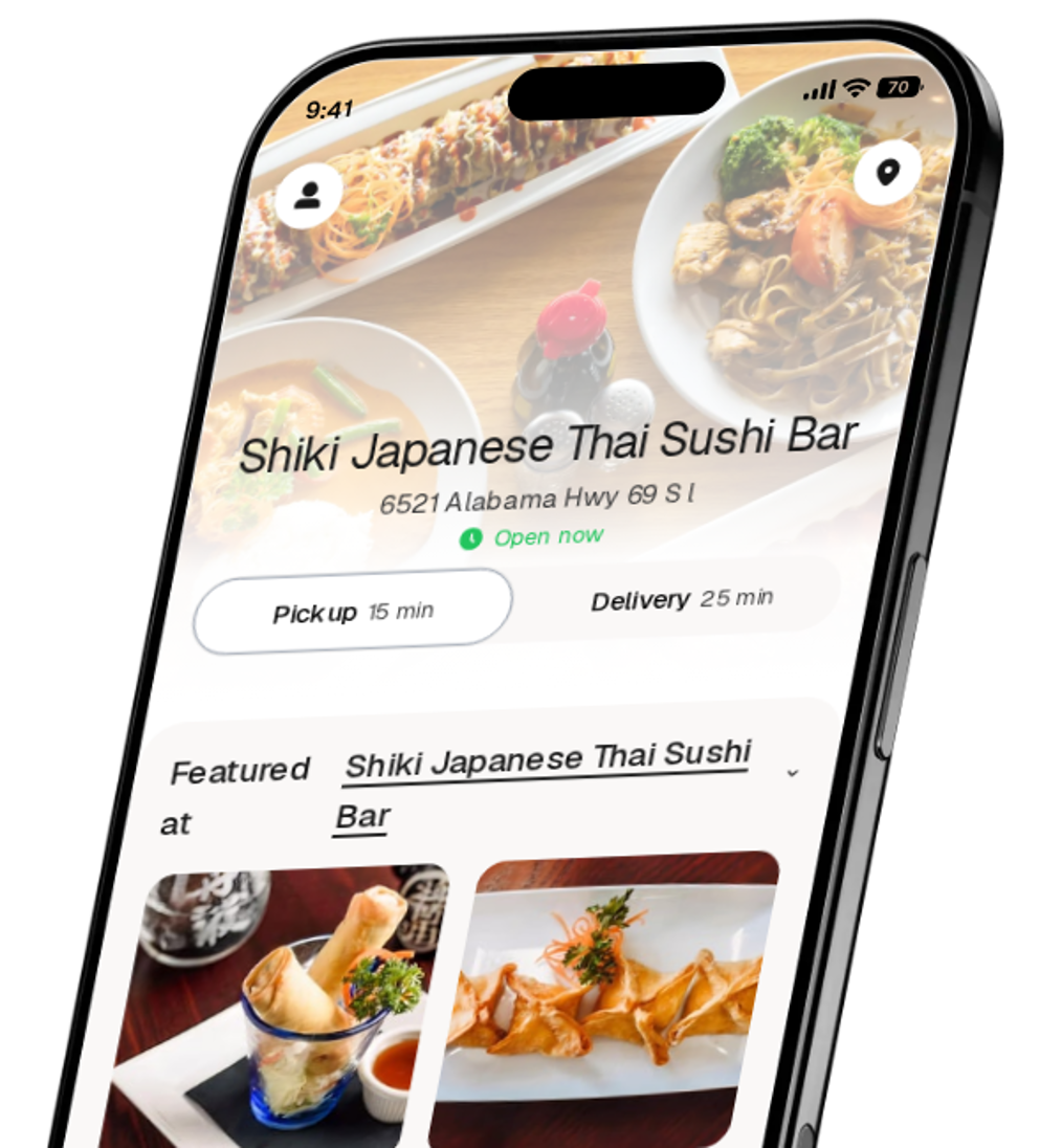 Shiki Japanese Thai Sushi Bar app preview